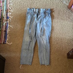 wild fable Light Blue Paperbag Waist Jeans